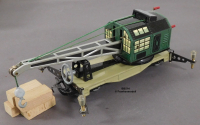 Biller-Bahn 514 Spur 0e, Blech/TinPlate Kranwagen grün, OVP, Bauzeit um 1964, Länge 215