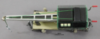 Biller-Bahn 514 Spur 0e, Blech/TinPlate Kranwagen grün, OVP, Bauzeit um 1964, Länge 215