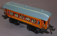 Bing 10533 Spur 0, Blech Speisewagen m. Inneneinrichtung, braun, Bauzeit 1925 bis 1929, Lüp 225