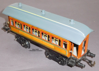 Bing 10533 Spur 0, Blech Speisewagen m. Inneneinrichtung, braun, Bauzeit 1925 bis 1929, Lüp 225