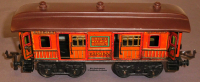 Bing Spur 0, Blech Gepäckwagen, braun, Lüp 220