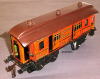 Bing Spur 0, Blech Gepäckwagen, braun, Lüp 220