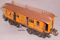 Bing Spur 0, Blech Gepäckwagen, braun, Lüp 220