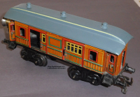 Bing Spur 0, Blech Gepäckwagen, braun, Schlusslicht, Lüp 220