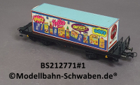 Bramos 212771 H0 Flachwagen SSms, beladen mit Kühlcontainer, OVP
