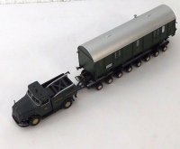 BUB 60018 Kaelble K632 Schwerlast-Zugmaschine, Culemeyer Straßenroller und Piko Waggon OVP