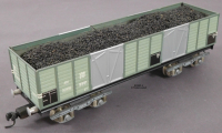 Buco 8661 Spur 0, M1:45, Blech/TinPlate Offener Güter-/Hochbordwagen, 4-achsig, m.Kohlebeladung