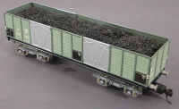 Buco 8661 Spur 0, M1:45, Blech/TinPlate Offener Güter-/Hochbordwagen, 4-achsig, m.Kohlebeladung