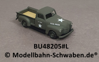 Busch 48205 H0 Chevy Pickup-Truck 1950, US Army, Fertigmodell