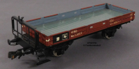 ETS 411B Spur 0, M1:45, Blech/TinPlate Niederbordwagen m.Bremserbühne, Reihe NP, CSD, OVP
