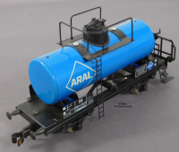 ETS 465 Spur 0, M1:45, Blech/TinPlate Kesselwagen m.Bremserbühne ARAL, DB, OVP