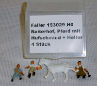 Faller 153029 H0 Reiterhof, Pferd, Hufschmied, Helfer