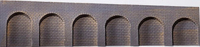 Faller 272602 N Arkaden Naturstein-Mauer Steigung links, 2-teilig