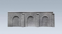 Faller 272644 N-Arkaden Profi Naturstein Quader mit Stützpfeilern und Mauer-Simssteinen.