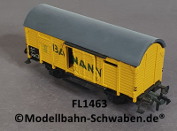 Fleischmann 1463 H0 Tonnendachwagen G10, BANANEN, OVP