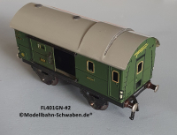 Fleischmann 401GN Spur 0, Packwagen m. Schiebetüren, Grün