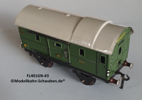 Fleischmann 401GN Spur 0, Packwagen m. Schiebetüren, Grün