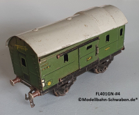Fleischmann 401GN Spur 0, Packwagen m. Schiebetüren, Grün, Bastler
