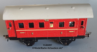 Fleischmann 402 Spur 0, Personenwagen 2./3.Kl., Rot, 4 Schwenktüren