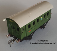 Fleischmann 402GN Spur 0, Personenwagen 1./2.Kl., grün, 4 Schwenktüren