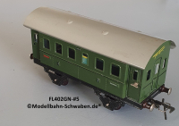 Fleischmann 402GN Spur 0, Personenwagen 1./2.Kl., grün, 4 Schwenktüren