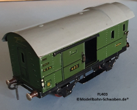 Fleischmann 403 Spur 0, Packwagen m. Schwenk- und Schiebetüren
