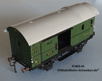 Fleischmann 403 Spur 0, Packwagen m. Schwenk- und Schiebetüren