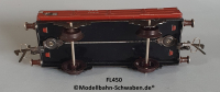 Fleischmann 450 Spur 0, Niederbordrwagen, rotbraun, Metall,
