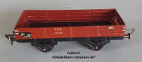 Fleischmann 450 Spur 0, Niederbordrwagen, rotbraun, Metall,