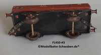 Fleischmann 450 Spur 0, Niederbordrwagen, rotbraun, Metall,