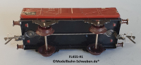 Fleischmann 455 Spur 0, Hochbordwagen, rotbraun, 2-achs, Metall