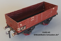 Fleischmann 455 Spur 0, Hochbordwagen, rotbraun, 2-achs, Metall