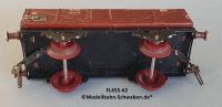 Fleischmann 455 Spur 0, Hochbordwagen, rotbraun, 2-achs, Metall