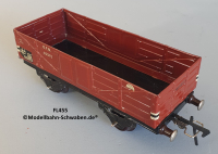Fleischmann 455 Spur 0, Hochbordwagen, rotbraun, 2-achs, Metall, OVP