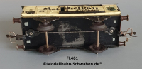 Fleischmann 461 Spur 0, Kühl- / Bierwagen Reichelbräu Kulmbach, Metall, beige