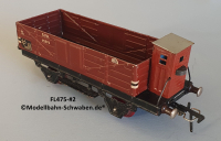 Fleischmann 475 Spur 0, Hochbordwagen m.BrH., rotbraun, 2-achs, Metall