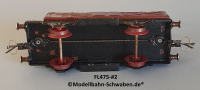 Fleischmann 475 Spur 0, Hochbordwagen m.BrH., rotbraun, 2-achs, Metall
