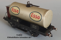 Fleischmann 485 E Spur 0, Kesselwagen ESSO, 2-achs, Metall, Bremserhaus