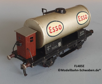 Fleischmann 485 E Spur 0, Kesselwagen ESSO, 2-achs, Metall, Bremserhaus
