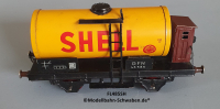 Fleischmann 485 SH Spur 0, Kesselwagen SHELL, 2-achs, Metall, Bremserhaus