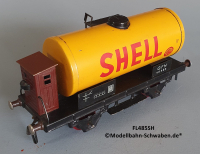 Fleischmann 485 SH Spur 0, Kesselwagen SHELL, 2-achs, Metall, Bremserhaus