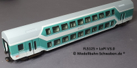 Fleischmann 5125 H0 Doppelstockwagen, 2. Kl., BN 50 80 26-35 090-2, DB, OVP, Beleuchtet