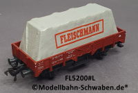Fleischmann 5200 H0 Niederbordwagen mit Plane, BN 326 3 777-7, DB