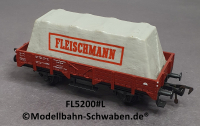 Fleischmann 5200 H0 Niederbordwagen mit Plane, BN 326 3 777-7, DB
