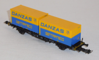 Fleischmann 5233 H0 Containertragwagen Danzas, DB, OVP
