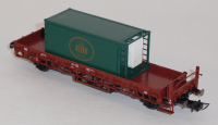 Fleischmann 5257 H0 Flachwagen bel.mit Kühlcontainer Jever, DB, OVP