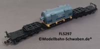 Fleischmann 5297 H0 Tiefladewagen mit Generator BBC Brown Boveri, DB, OVP
