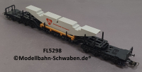 Fleischmann 5298 H0 Tiefladewagen mit DYWIDAG Montagebau, DB, OVP