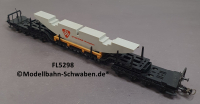 Fleischmann 5298 H0 Tiefladewagen mit DYWIDAG Montagebau, DB, OVP