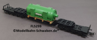 Fleischmann 5299 H0 Tiefladewagen mit Generator BBC Brown Boveri, DB, OVP